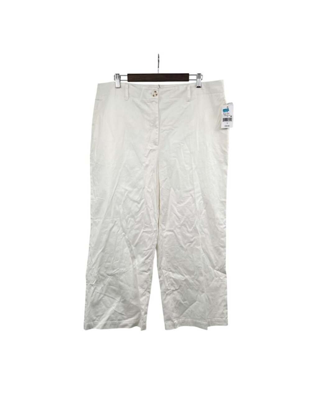 Ophelia Roe Womens Wide Leg Pants Off White High Rise Size 18 New